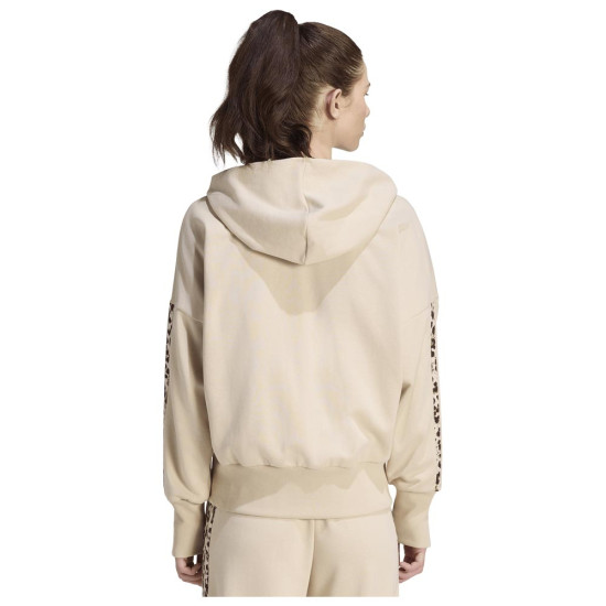 Adidas Γυναικεία ζακέτα Seasonal Essential Animal Print 3-Stripes Full-Zip Hooded Track Top